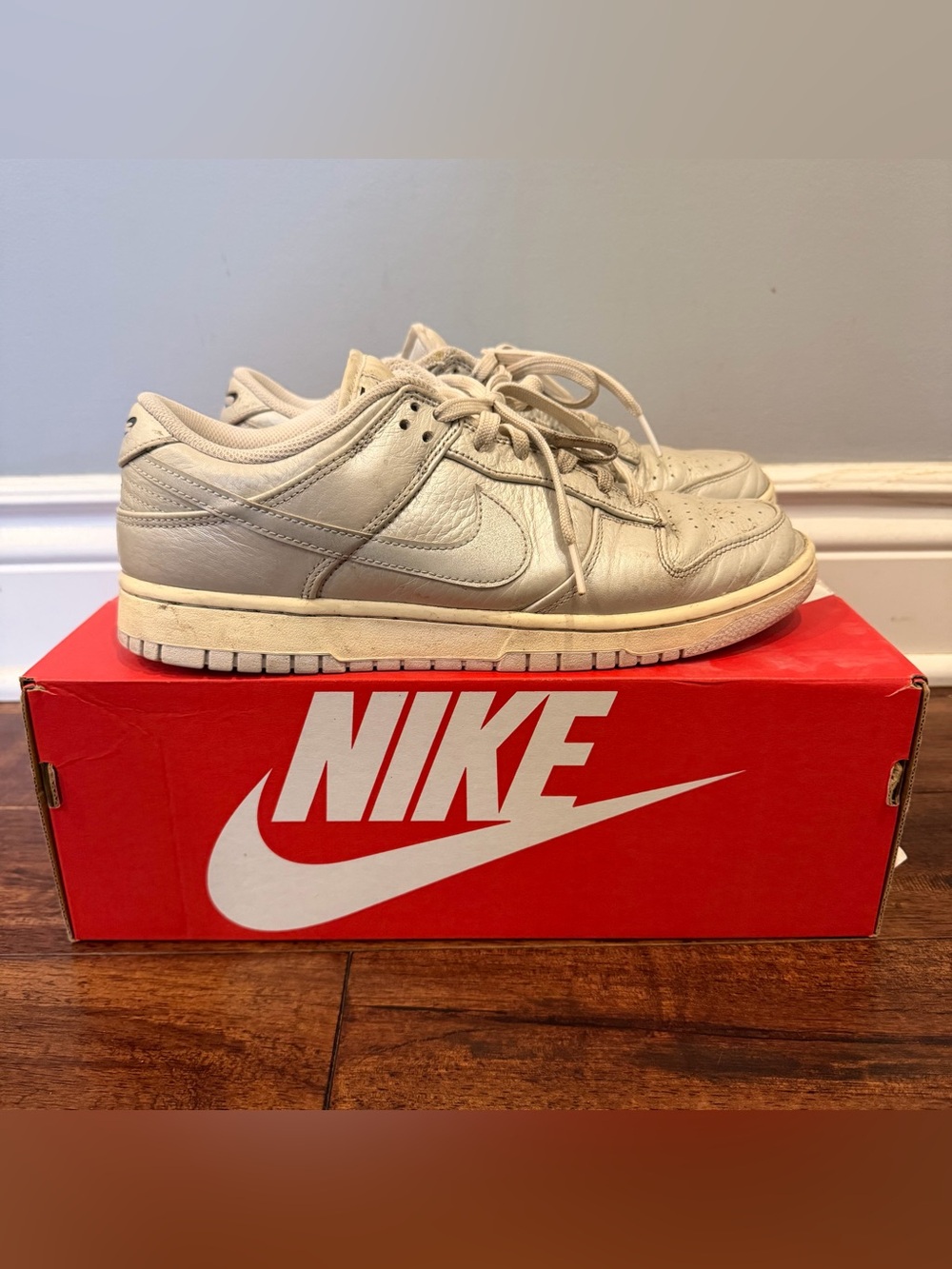 Nike Dunk Low SE Metallic Silver DX3197-095 Men’s Size 10 Sneakers w/ Box